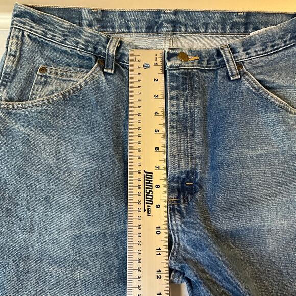 Wrangler Men Jeans size 36 x 32 Blue Mid Rise Regular Fit Straight Leg - Picture 6 of 11